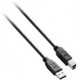 V7 Cable USB 3.0 de a B (m/m), negro 3 m