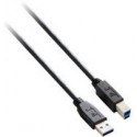 V7 Cable USB 3.0 de a B (m/m), negro 3 m