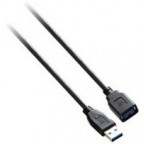 V7 Cable extensor para USB 3.0 de A (m/h), negro 3 m