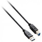 V7 Cable USB 3.0 de a B (m/m), negro 1,8 m