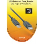 V7 Cable extensor para USB 2.0 de A (m/h) gris 1,5 m