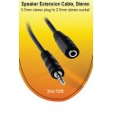 V7 Extensor de cable audio 2x cincha m/h negro 3 m