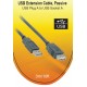 V7 Cable extensor para USB 2.0 de A (m/h) gris 3 m