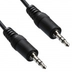 V7 Cable de Audio 2x clavija 3,5 mm M/M, negro 1,8 m
