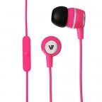 V7 Auriculares estéreo con micrófono incorporado - Rosa