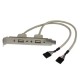 Startech.com Bracket 2 Puertos Usb A 2.0 A Cabl