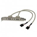 StarTech.com Adaptador de Placa USB A Hembra 2 puertos