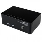 StarTech.com Conmutador Switch KVM de 2 Puertos Doble Monito