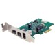 StarTech.com Adaptador Tarjeta FireWire PCI-Express Bajo Per