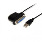 StarTech.com Cable Adaptador USB a Serie Paralelo 1S1P 3 pie