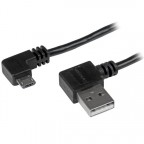 StarTech.com Cable de 2m Micro USB con conector acodado a la