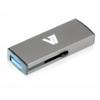 V7 Unidad de memoria flash USB 3.0 deslizante 32 GB, gris