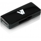 V7 Unidad de memoria flash USB 2.0 deslizante 8 GB, negra