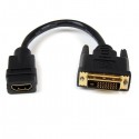 StarTech.com Adaptador de 20cm HDMI a DVI - DVI-D Macho Hemb