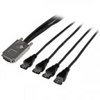 StarTech.com Cable 2m SAS Serial Attached SCSI SFF-8470 a 4x