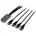 StarTech.com Cable 2m SAS Serial Attached SCSI SFF-8470 a 4x