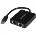 StarTech.com Adaptador Tarjeta de Red NIC Externa USB 3.0 2 