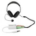 StarTech.com Adaptador de Auriculares con Micrófono Mini-Jac