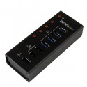 StarTech.com Hub Concentrador USB 3.0 de 4 Puertos y 3 Carga