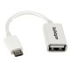 StarTech.com Cable Adaptador Micro USB a OTG Blanco de 12cm 
