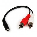StarTech.com Cable Adaptador de 15cm Audio Estéreo Mini Jack