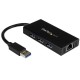Startech.com Hub Usb 3.0 Aluminio Con Cable Perp