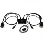 StarTech.com Switch Conmutador KVM de Cable con 2 Puertos VG