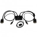 StarTech.com Switch Conmutador KVM de Cable con 2 Puertos VG
