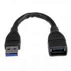 StarTech.com Cable de 15cm Extensor USB 3.0 - Alargador Supe