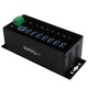 StarTech.com Hub Ladrón USB 3.0 de 7 Puertos Industrial - Co