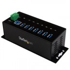 StarTech.com Hub Ladrón USB 3.0 de 7 Puertos Industrial - Co