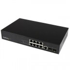 StarTech.com Switch Ethernet de 10 Puertos L2 con 2 Ranuras 