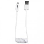 StarTech.com Cable de 30cm USB a Lightning Rizado para Apple