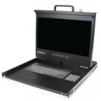 StarTech.com Consola KVM 1U con hub USB 2.0 y pantalla de 17
