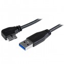 StarTech.com Cable delgado de 1m Micro USB 3.0 acodado A la 