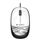 Logitech Corded Mouse M105 White Accs